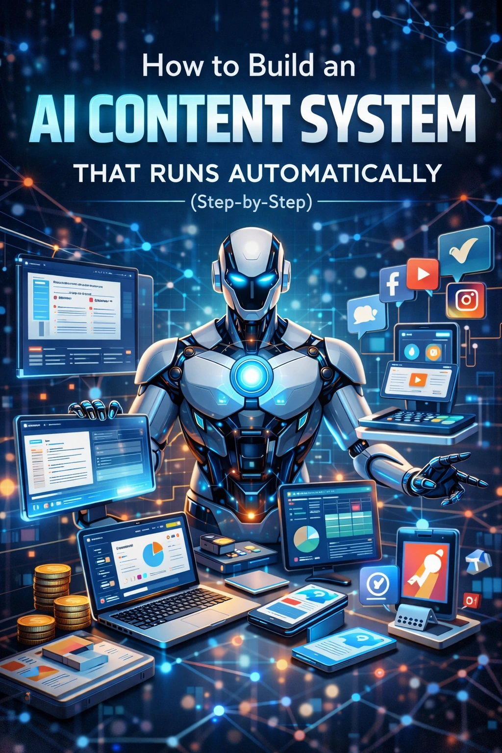 AI content system automating blog writing, publishing, and social media workflows
