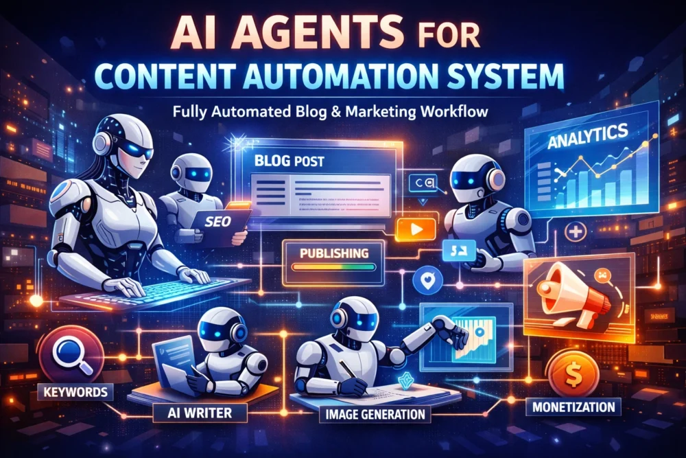 AI agents automating blog and marketing workflow